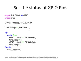 Python in raspberry pi | PPT image.