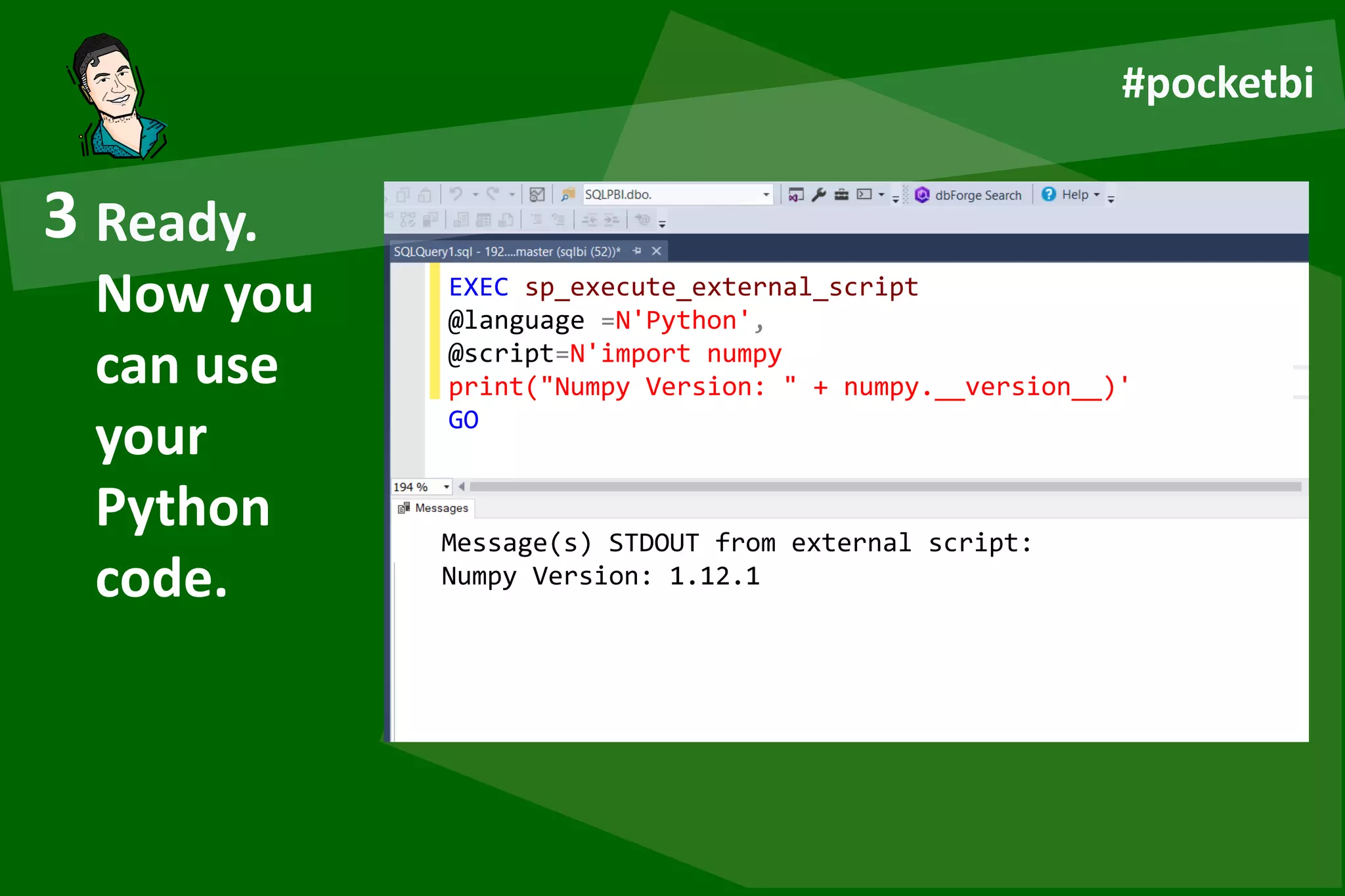 How to use python in sql server ppt