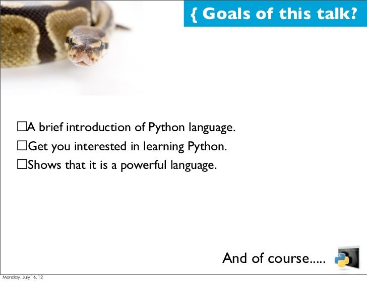 Python introduction