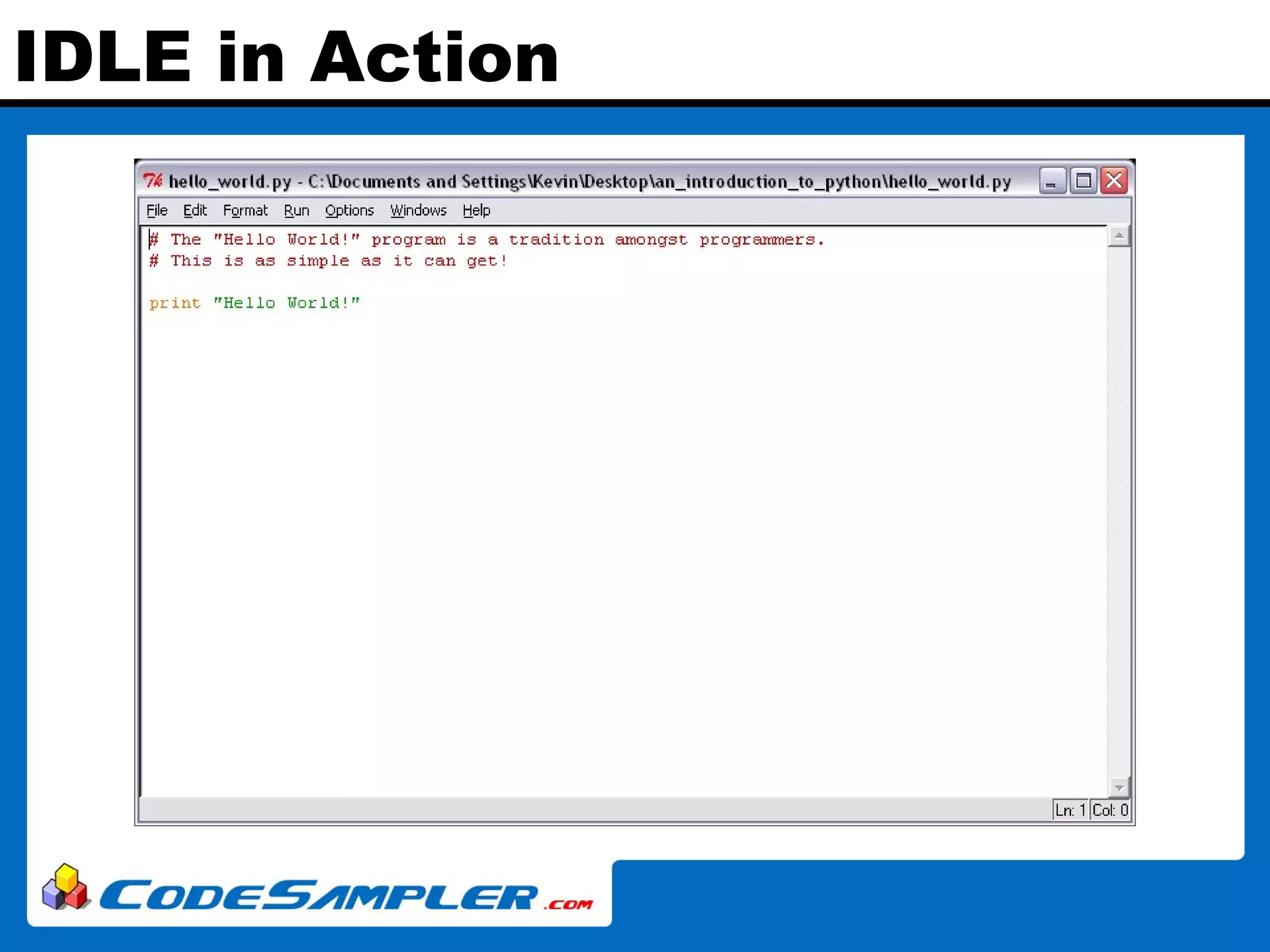 IDLE in Action 