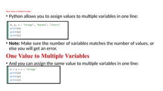 Comprehensive Introduction to Python Programming Language and Syntax | PPTX