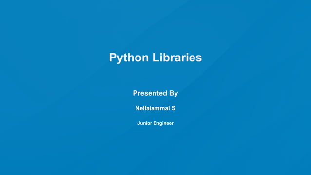 Python-Libraries,Numpy,Pandas,Matplotlib.pptx | Programming Languages ...