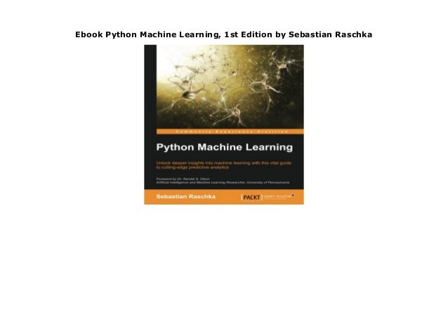 sebastian raschka deep learning