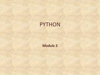 Module 3 - Introduction to NumPy (Numerical Python) & Arrays. | PPTX