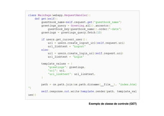 Exemplo de classe de controle (GET)
 