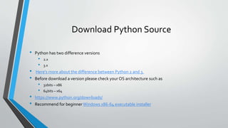 Run Python on windows | PPT