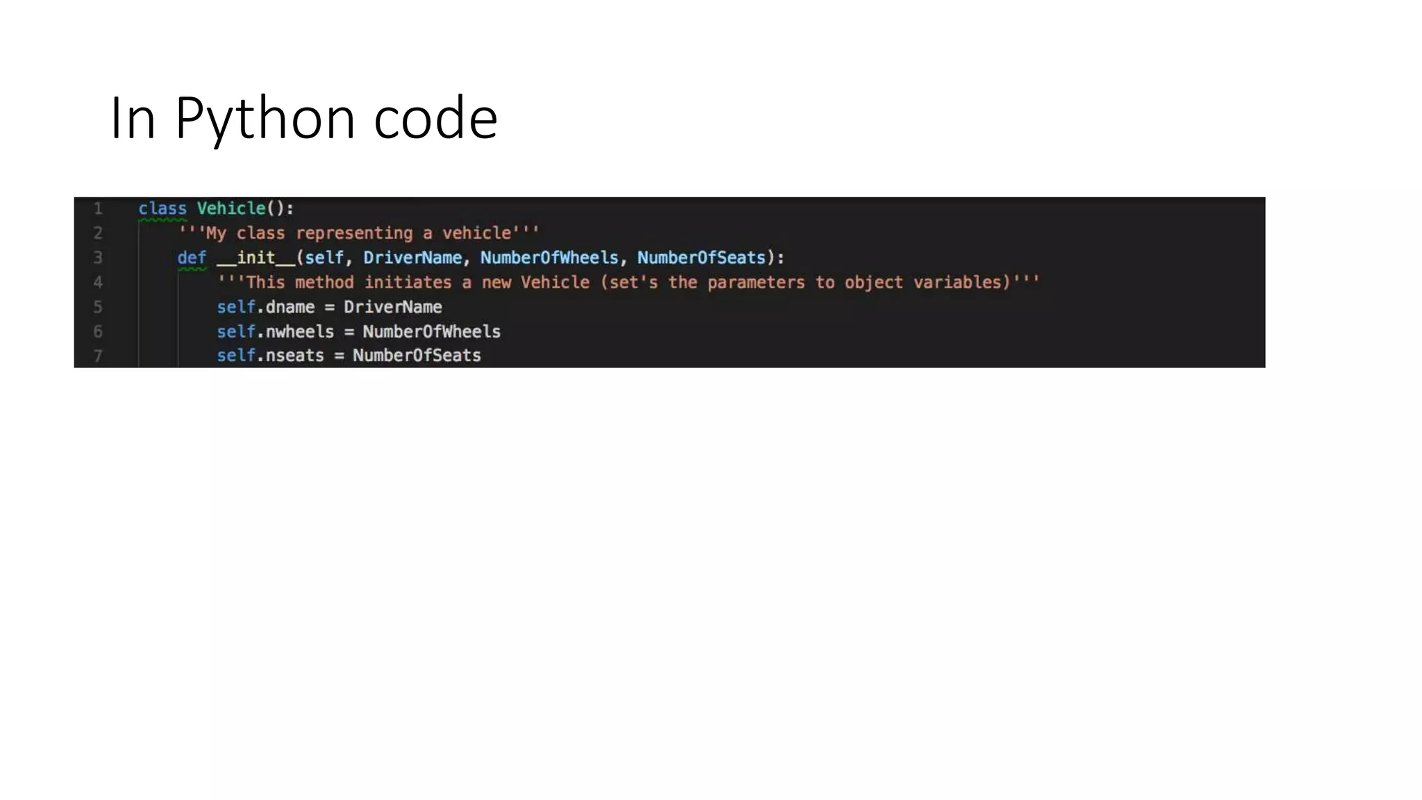 In Python code
 