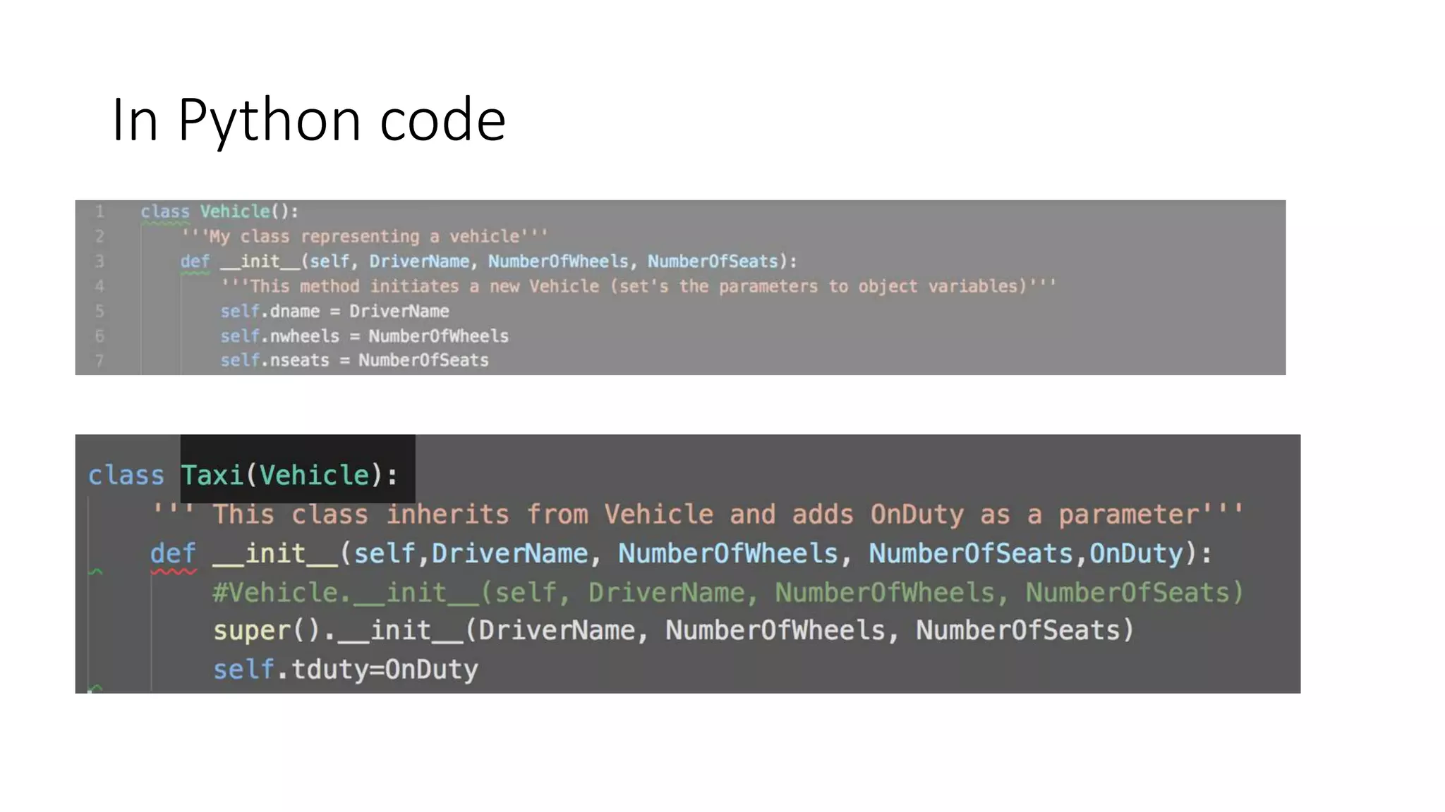 In Python code
 