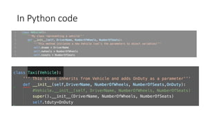 In Python code
 