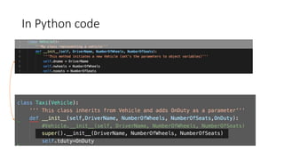 In Python code
 