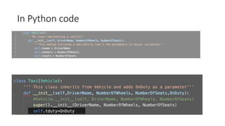 In Python code
 