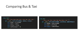 Comparing Bus & Taxi
 