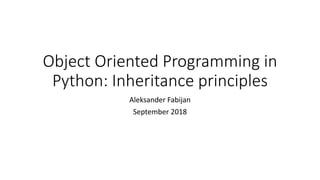 Python oop - class 2 (inheritance) | PPT