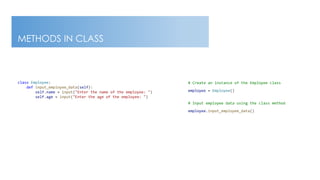 Object Oriented Programming in Python | PPT