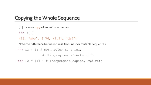 Sequence Types in Python Programming | PPT