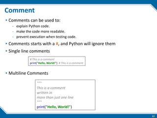 The python fundamental introduction part 1 | PDF