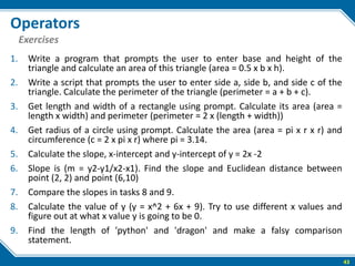 The python fundamental introduction part 1 | PDF