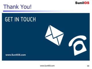 Thank You!
www.SunilOS.com 59
www.SunilOS.com
 