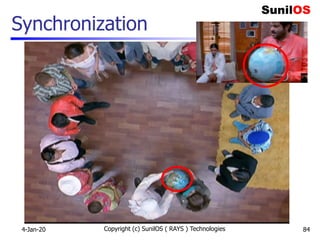 Synchronization
4-Jan-20 Copyright (c) SunilOS ( RAYS ) Technologies 84
 