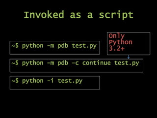 Introduction to the Python Debugger (pdb) | PPT