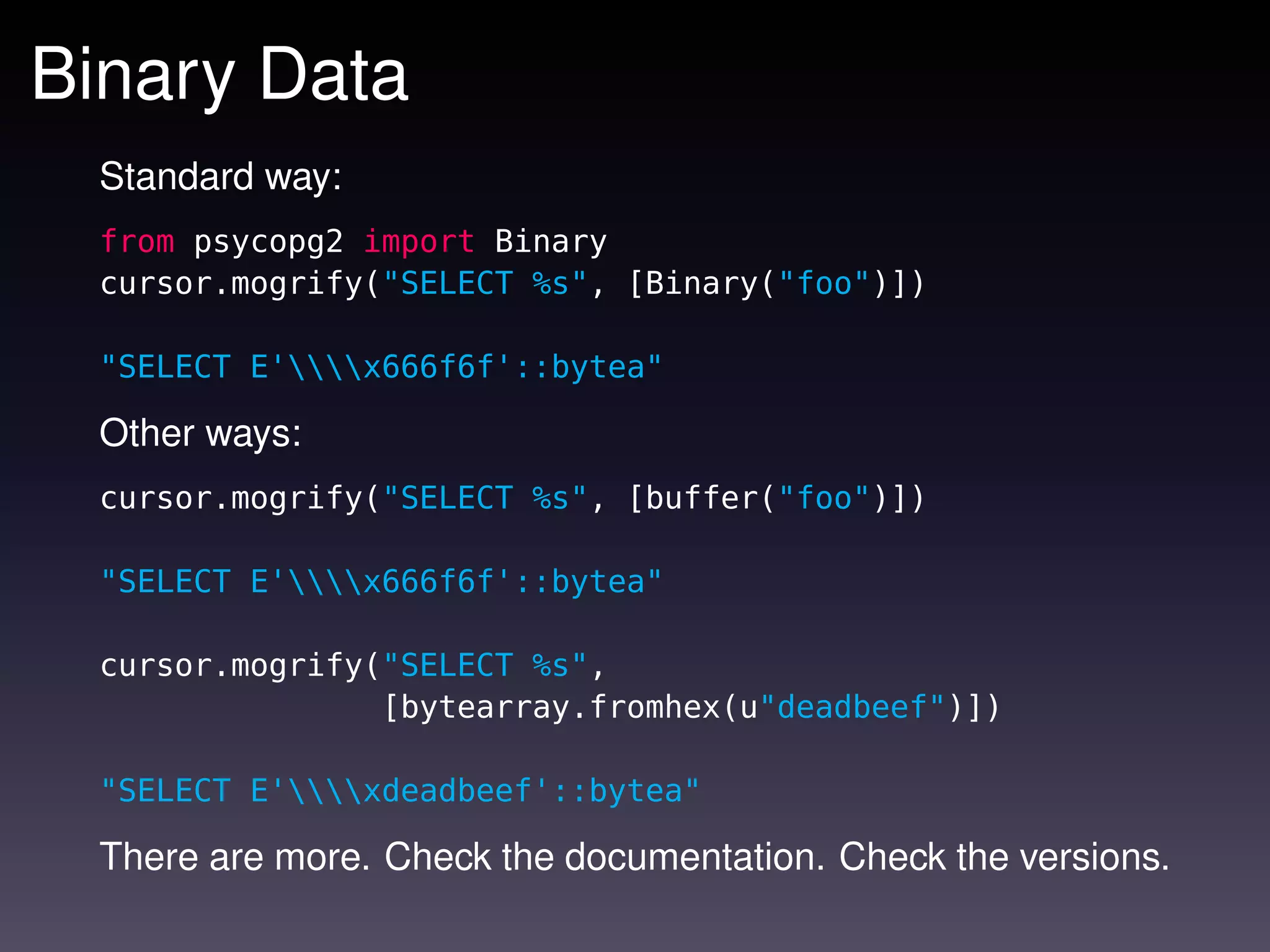 Programming with Python and PostgreSQL | PPT