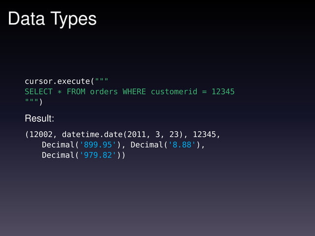 Programming with Python and PostgreSQL | PPT