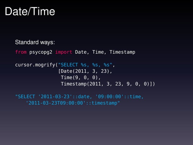 Programming with Python and PostgreSQL | PPT