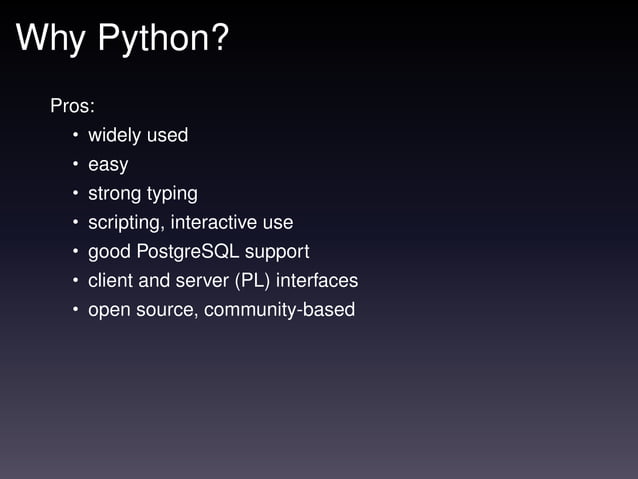 Programming with Python and PostgreSQL