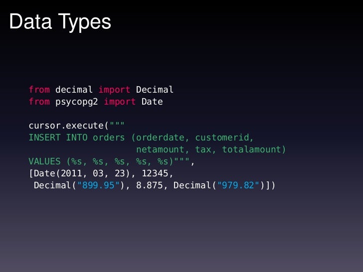 Programming With Python And Postgresql