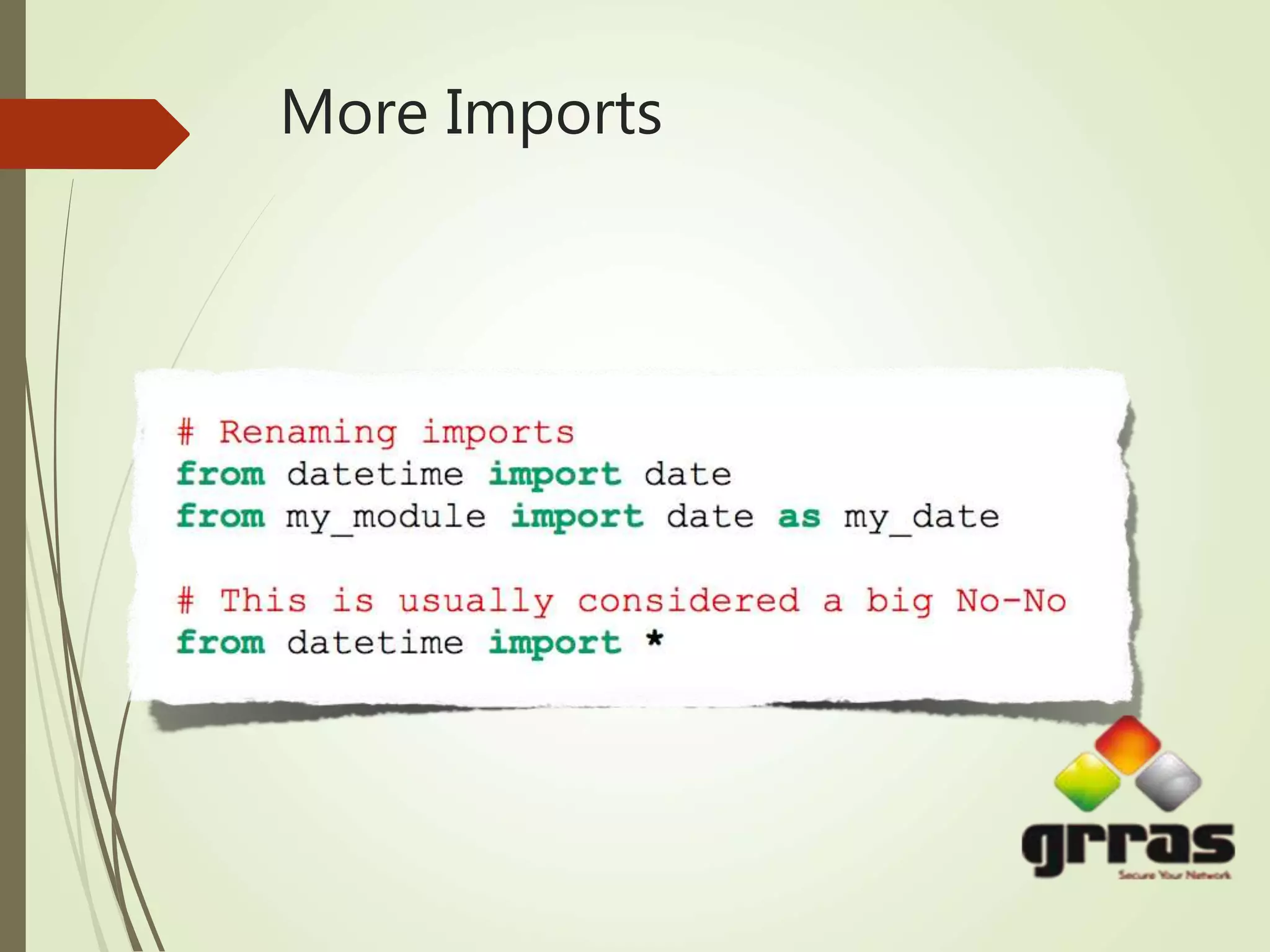 More Imports
 