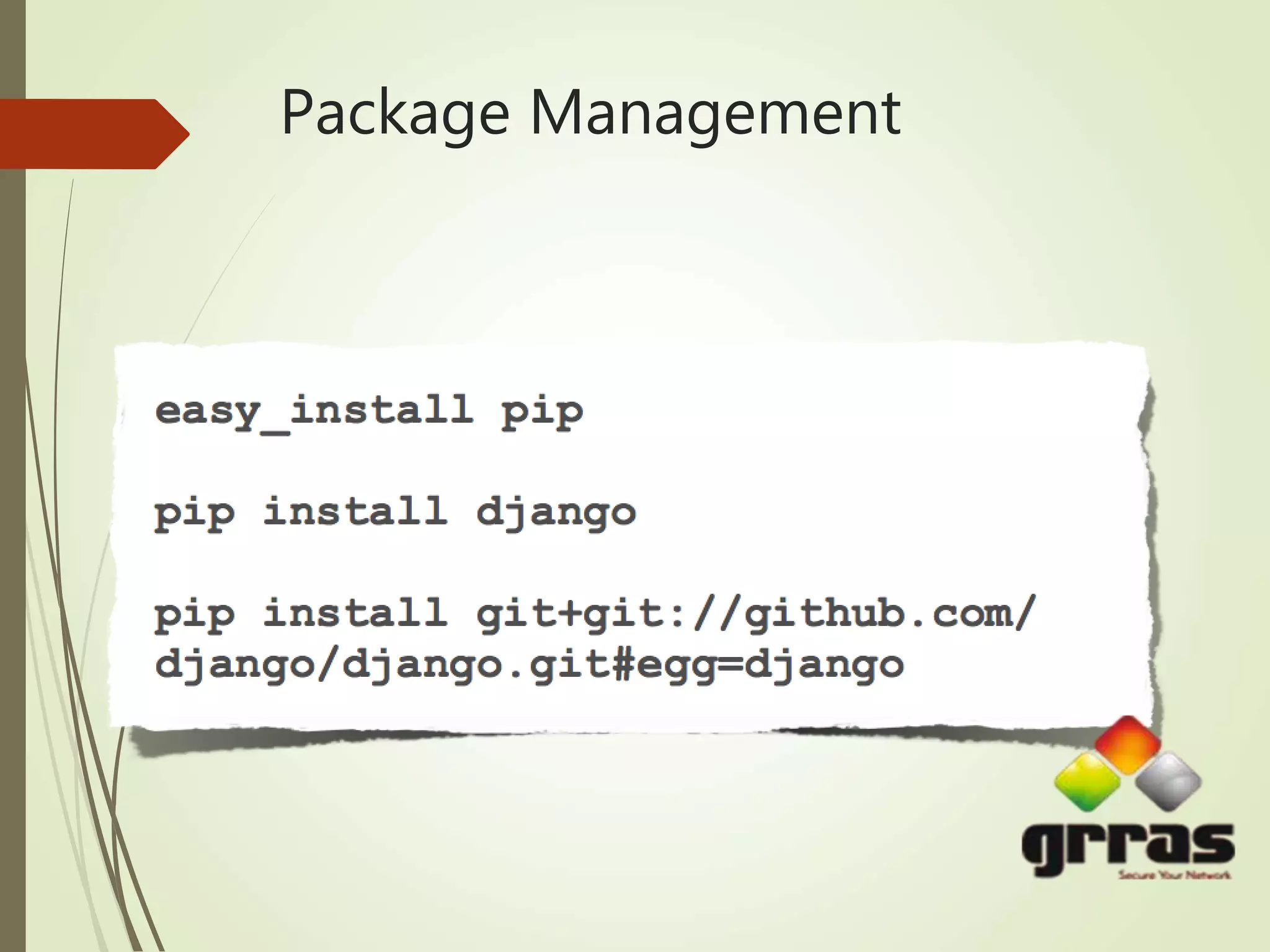 Package Management
 
