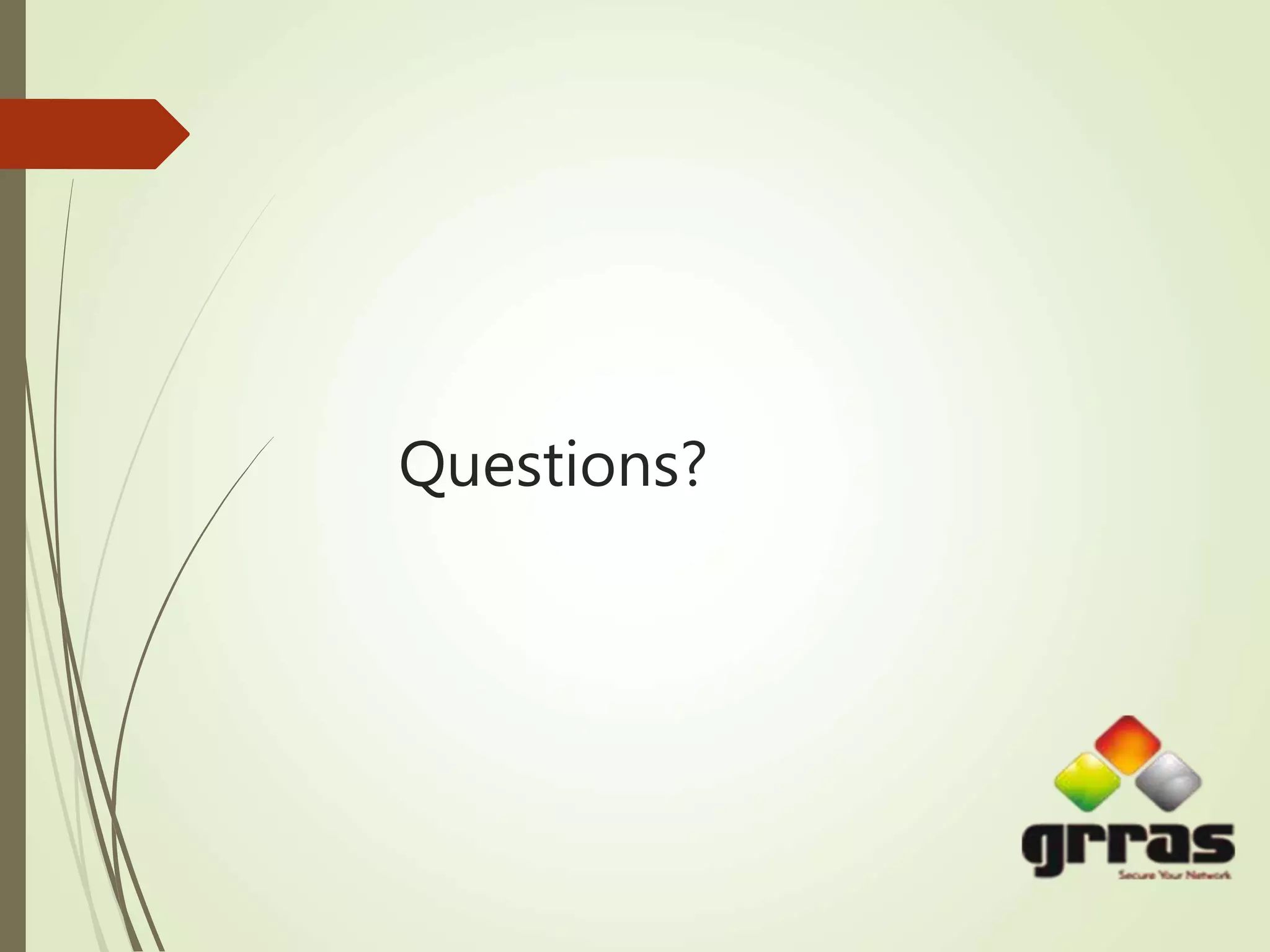 Questions?
 