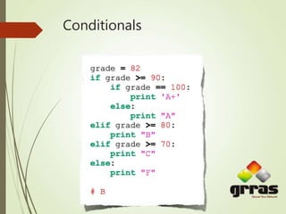 Conditionals
 