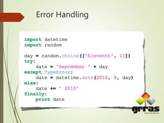 Error Handling
 