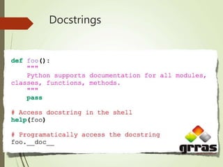 Docstrings
 