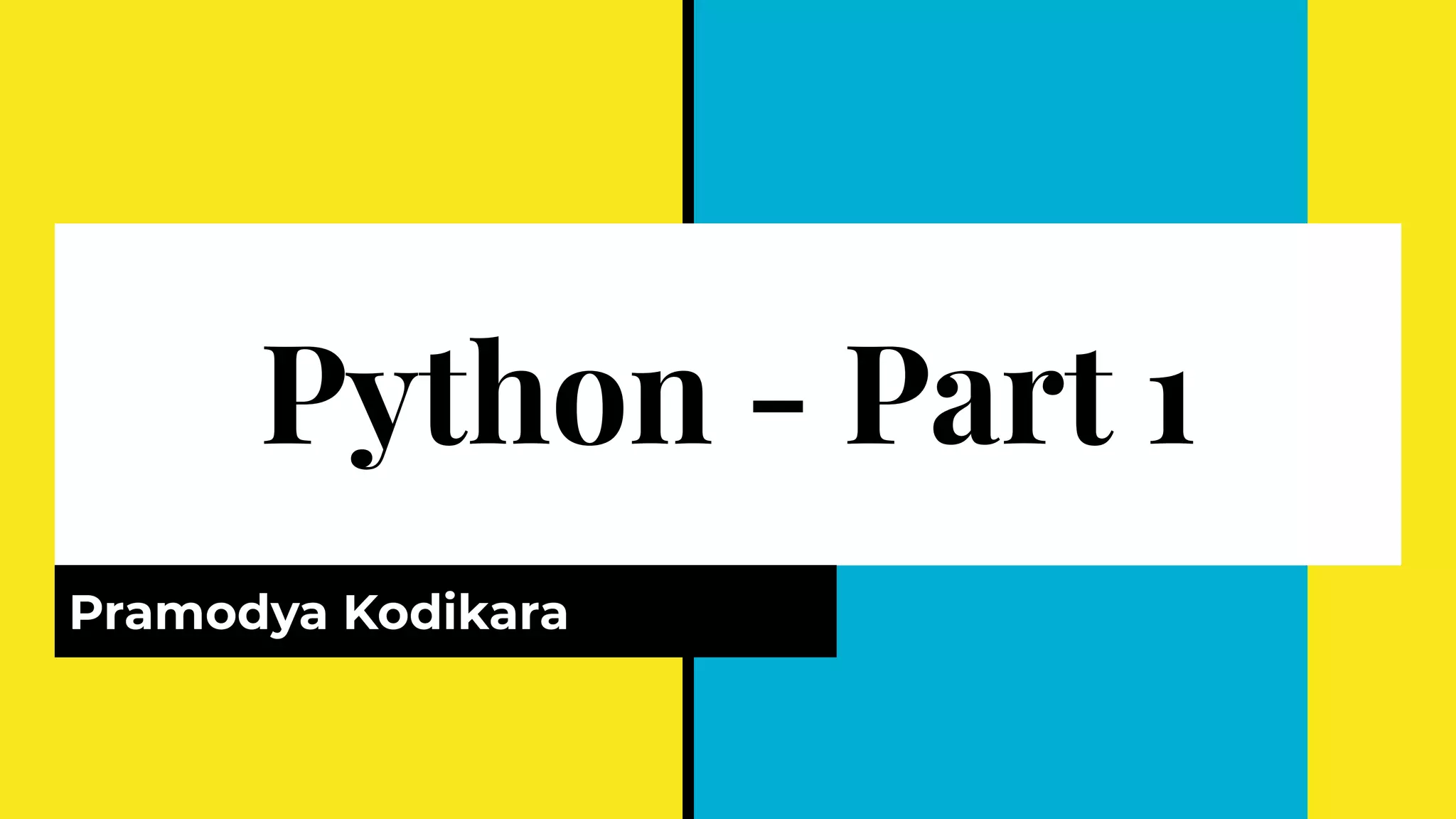 Python Note Part 1 | PPT
