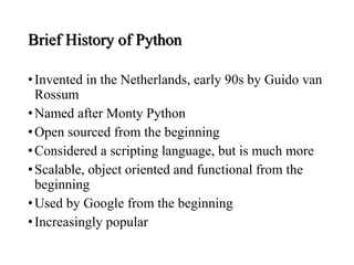 Getting started in Python presentation by Laban K | PPT