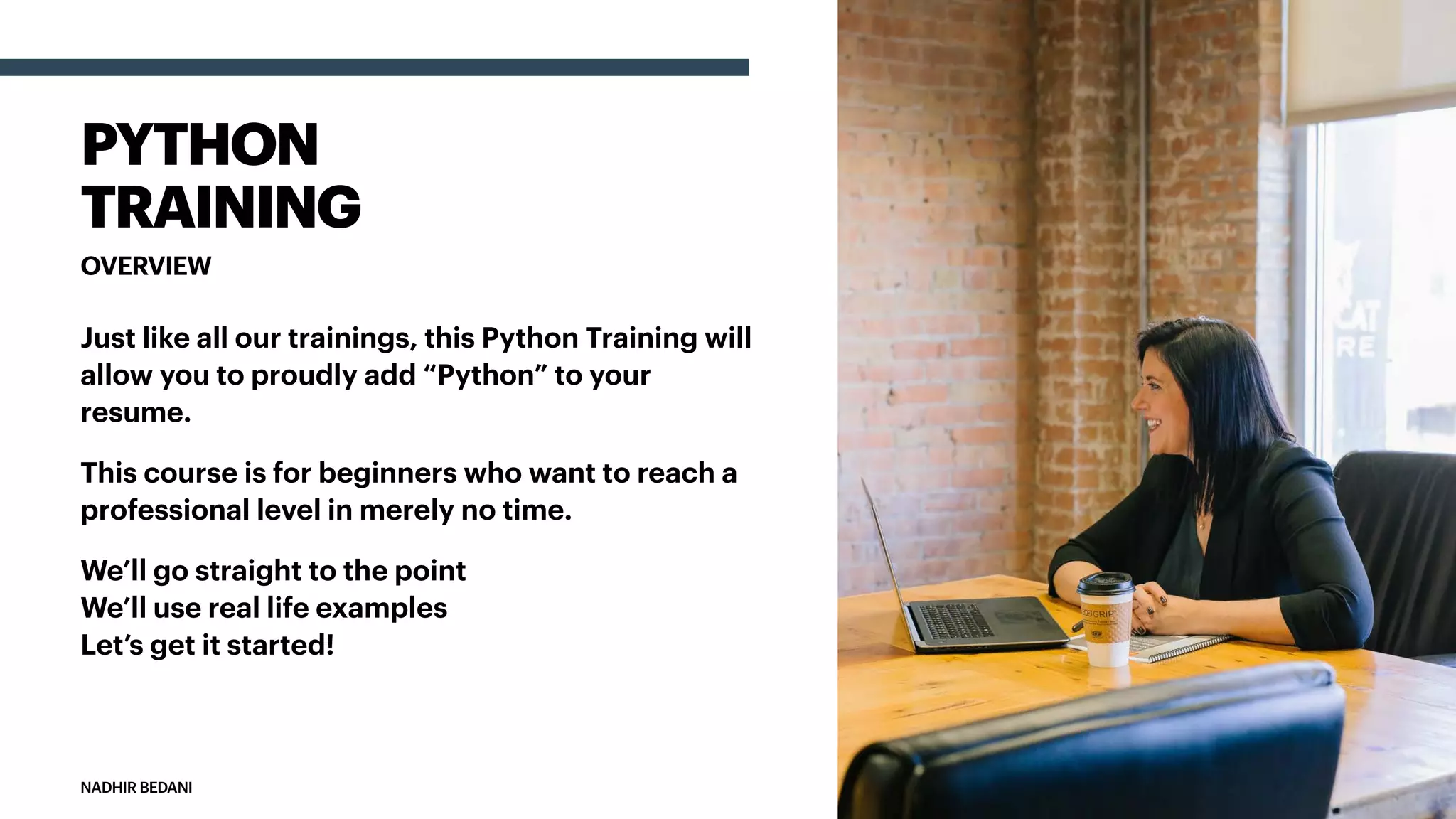 Python training for beginners | PPT