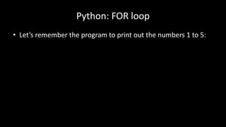 Introduction to Python programming