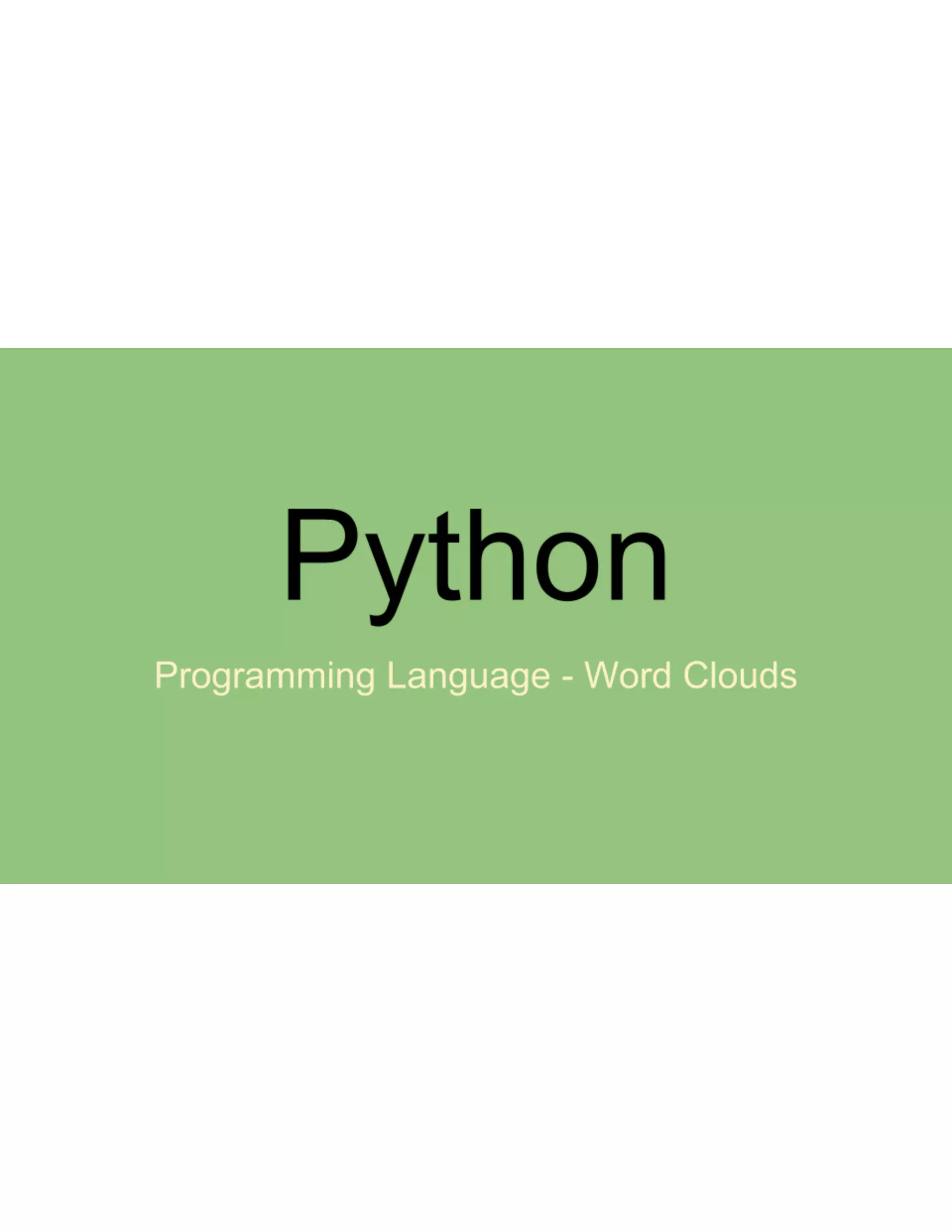 Python programming-expressed-in-word-clouds | PDF