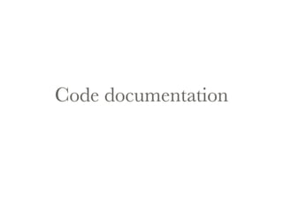 Code documentation 
 