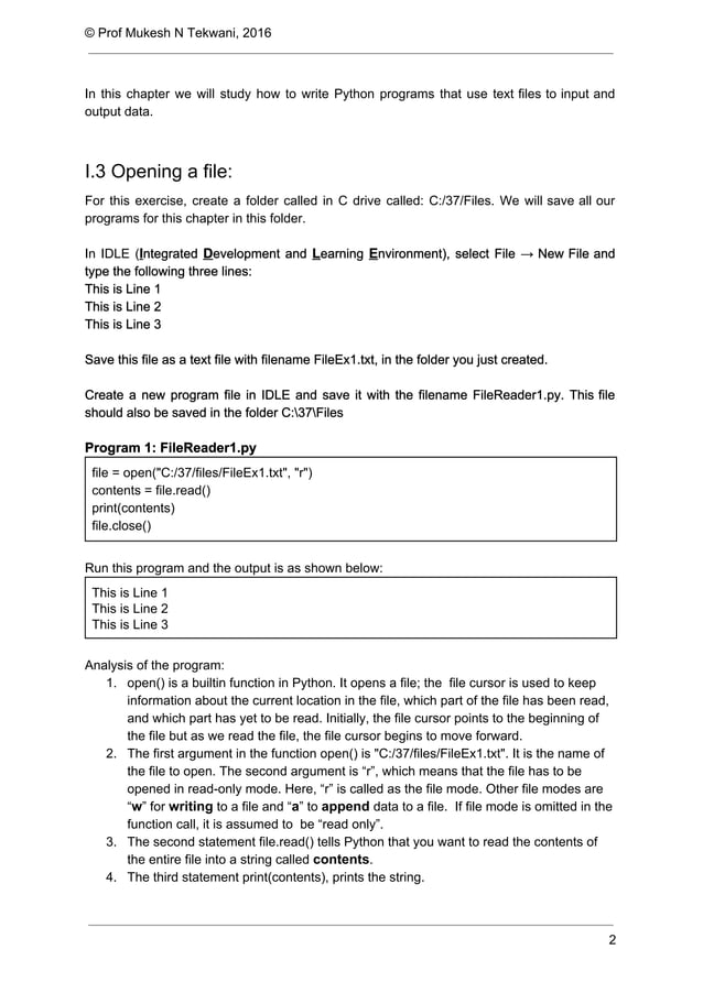Python reading and writing files | PDF