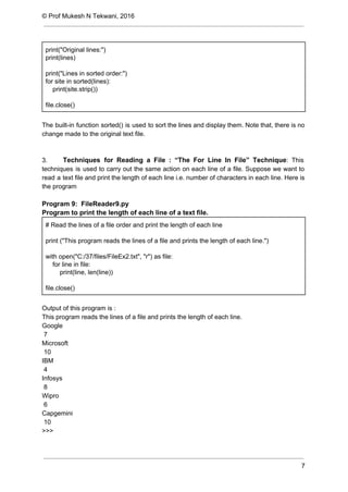 Python reading and writing files | PDF