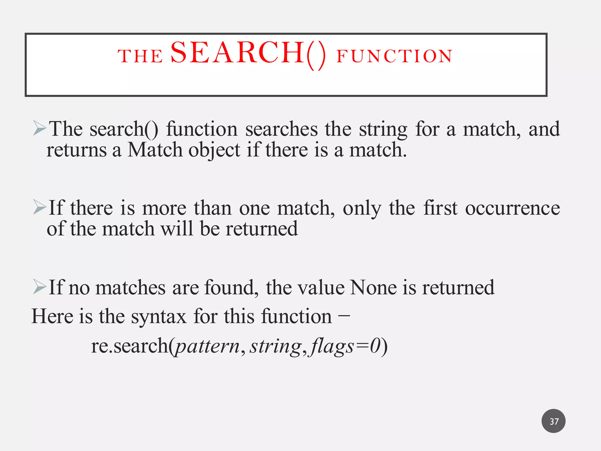 Python regular expressions | PPT