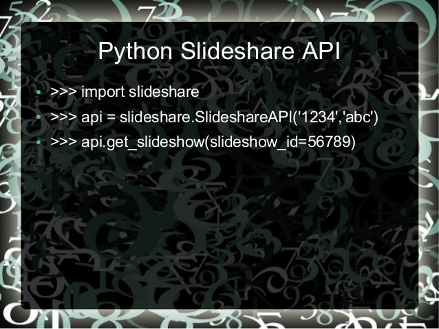 slideshare api