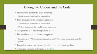 Python The basics | PPT