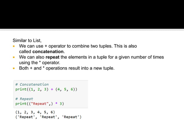 Python tuple | PPT | Free Download