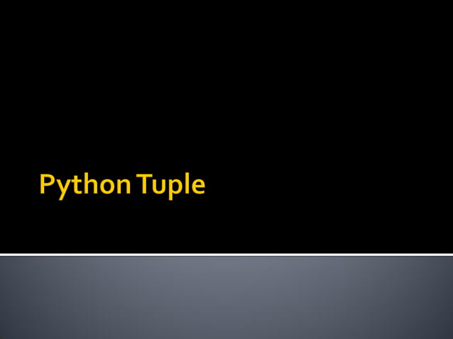 Python tuple