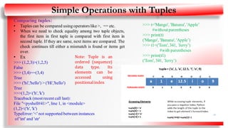 Python-Tuples | PPT
