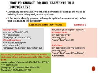 Python tuples and Dictionary | PDF